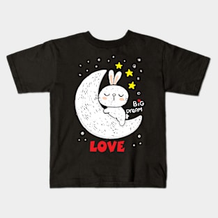 funny rabbit design Kids T-Shirt